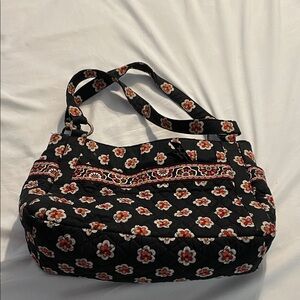 Vera Bradley Black Floral Shoulder Bag